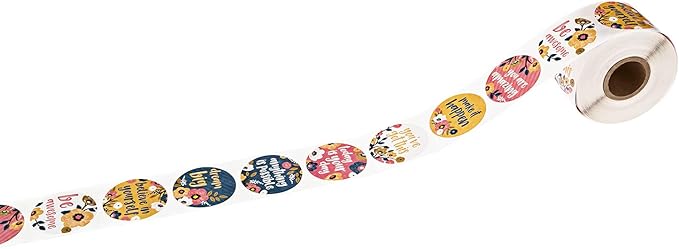 Painted Blossoms Encouragement Labels / 500 Modern Small Business Stickers / 1.5" Classroom Rewards / 8 Floral Motivational Designs
