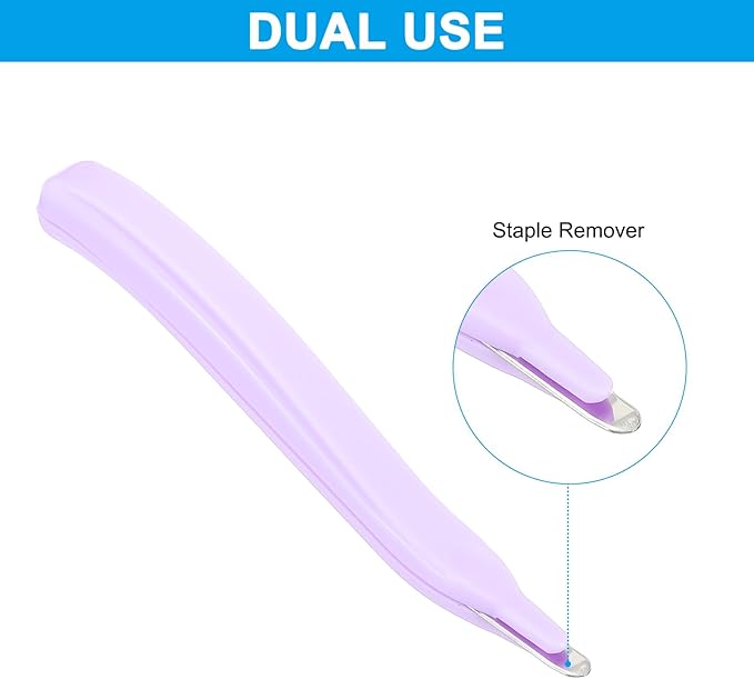 PATIKIL Staple Remover, Magnetic Staple Puller Desktop Removal Tool Cutting Tool for Office Home, Purple
