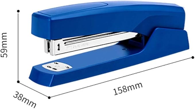 Liudan Thickened Handle Stapler, Creative Hand Stapler, Classic Standard Desktop Stapler, 20 Page Capacity, Blue, School Office Stapler