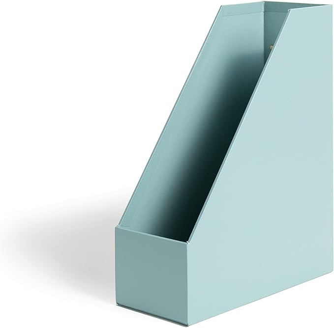U Brands Paper Wrapped Desk Organization Set, Office Organization Supplies, Solid Teal, 4 Pieces
