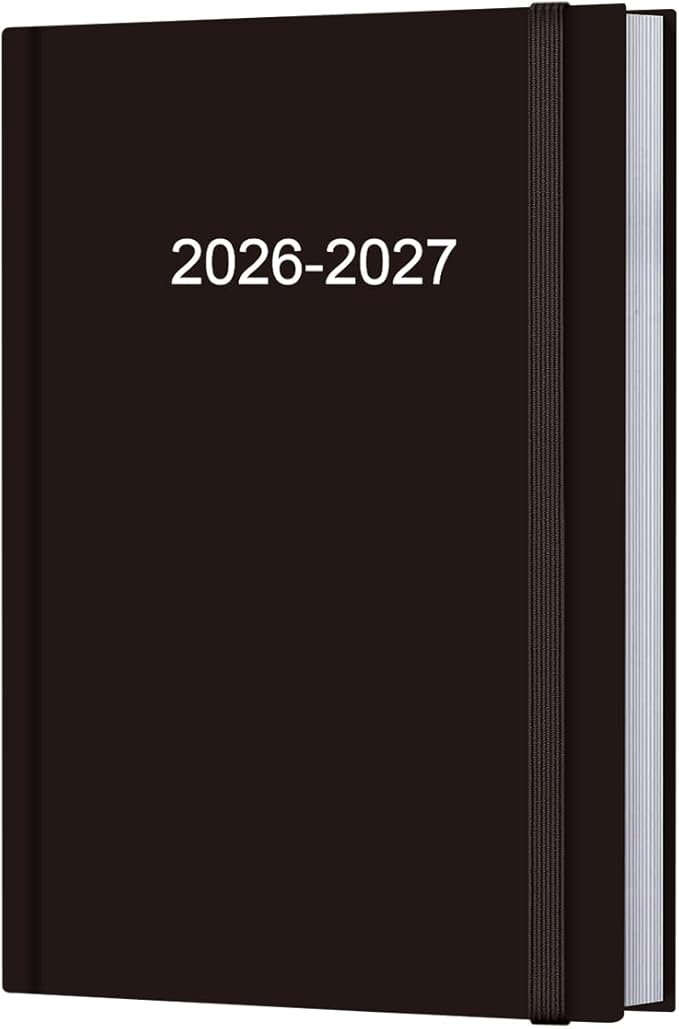 Planner 2026-2027 - 5.8" × 8.3" Weekly & Monthly Planner from July 2026 to June 2027, Large Planners 2026-2027 with Perfect Organizer, Hardcover, Inner Pocket, Black