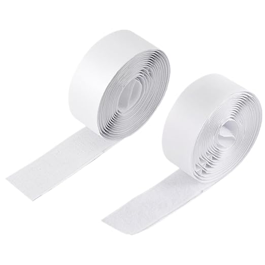 Beaupretty 2Rolls Hook and Loop Tape for Guitar Pedals of Sticky Straps Versatile Mounting Tape for Guitar Effects Pedal Board Easy to Cut Flexible and Reusable