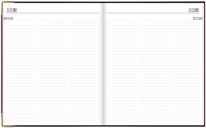 Letts of London® 2026 Classic Weekly Appointment Book and Planner, 12 Months, January to December, Gold Corners, Quarto Size, 10.25" x 8.25", English, Burgundy (C32YBY-26)