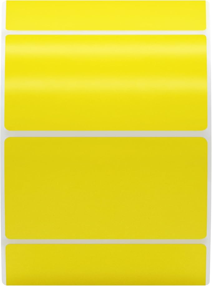 Hybsk 2.25x1.25 inch Color Direct Thermal Labels for Shipping, Barcodes, Address, Compatible with Rollo Label Printer & Zebra Desktop Printers (2.25"x1.25",Yellow)