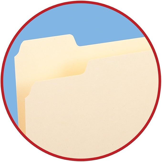 Smead File Folder, 1/5-Cut Tab, Legal Size, Manila, 100 Per Box (15350)