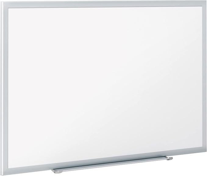 Quartet Dry Erase White Board 72"W x 48"H Magnetic Whiteboard, Nano-Clean, Silver Aluminum Frame (SM537)