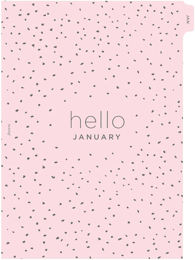 Filofax Calendar Diary Refill, A5 Size, Week-to-View, Confetti Minimal Diary Pack, Multilingual: Five Languages, 2026 (C68591-26)