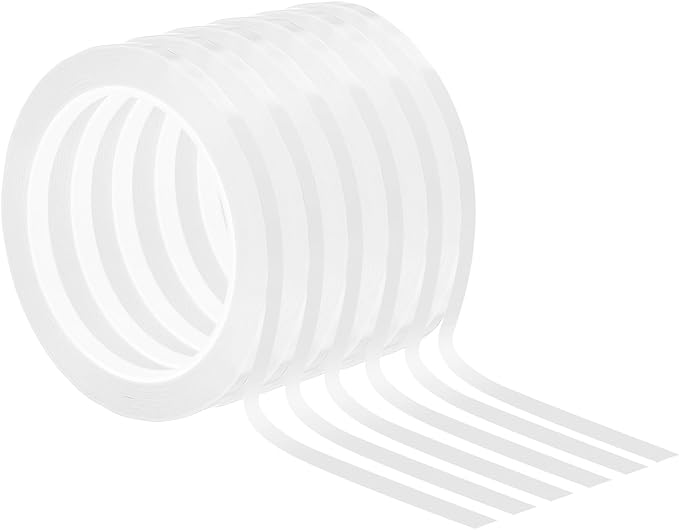 PATIKIL 1/4" Whiteboard Tape, 6 Pack Thin Dry Erase Tape for Graphic Chart Marking DIY Art, White