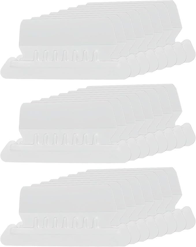 PATIKIL 3 Inch File Folder Tabs, 24pcs Hanging File Tabs Plastic Labels Clear Transparent with Inserts for Hanging File Binders Quick Identification Organizer, Clear Slot
