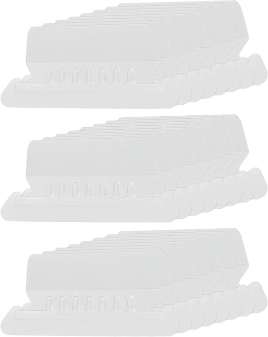 PATIKIL 3 Inch File Folder Tabs, 24pcs Hanging File Tabs Plastic Labels Clear Transparent with Inserts for Hanging File Binders Quick Identification Organizer, Clear Slot