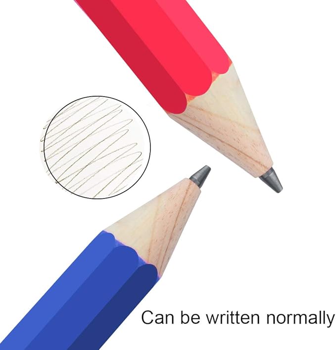 BUSHIBU Giant Pencils for Prop/Gifts/Decor - 14 Inch Jumbo Wooden Big Novelty Pencil with Cap for Schools and Homes (Blue)