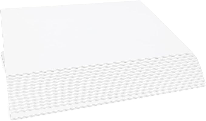 Framer Supply White Foam Board - 24x36 Inches, 3/16" Thick, 25-Sheets, Foam Board, Foamboard Sheets, Lightweight, Foam Board for Craft & Display