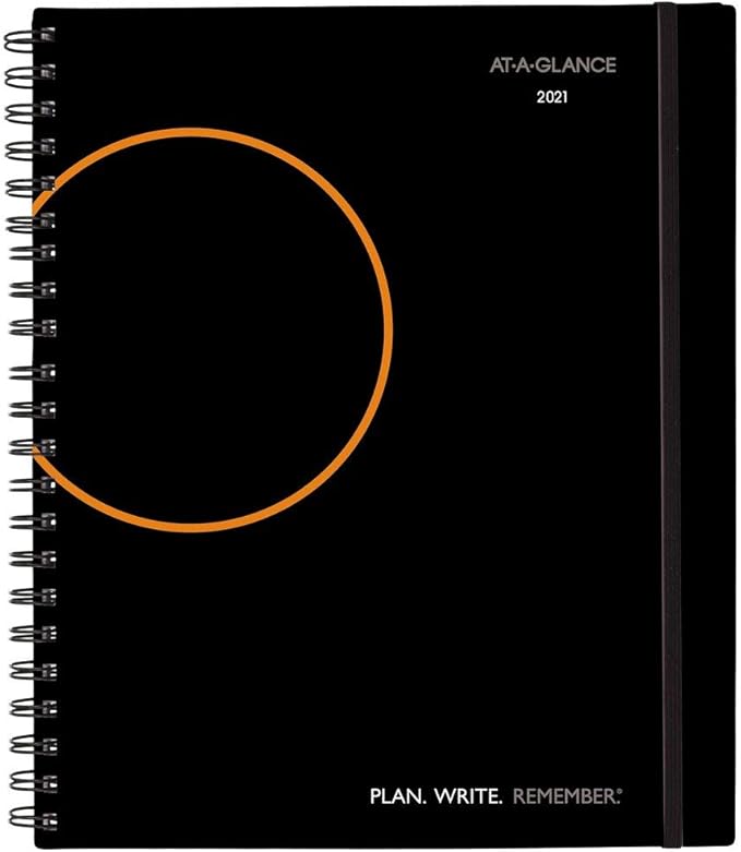 2021 Weekly & Monthly Appointment Book & Planner by AT-A-GLANCE, 8-1/2" x 11", Plan. Write. Remember., Black (7059500521)