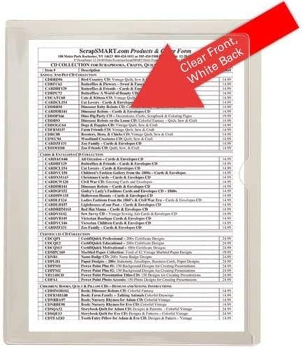StoreSMART - Paperwork Organizers - 300-Pack - White Plastic Back, Clear Plastic Front - Heavy Duty - PF8511PQW-300