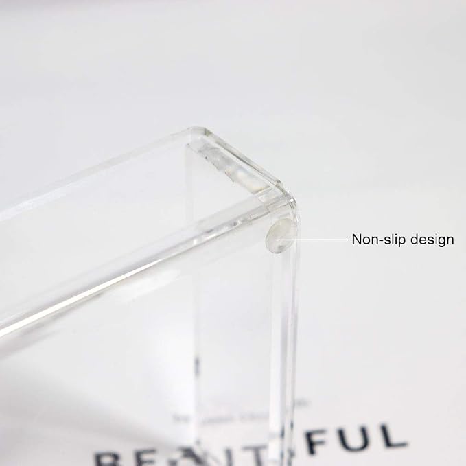 MultiBey Sticky Notes Memo Pad Holder Dispenser Clear Acrylic Gold Post Note Pad Holders Aesthetic Desk Supplies Organizer Accessories for Office Home Schools (Gold)