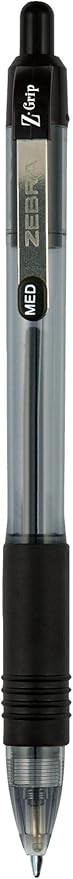 Zebra Pen Z-Grip Retractable Ballpoint Pen, Medium Point, 1.0mm, Black Ink (Packaging may vary) (Pack of 6, 144 Count Total)