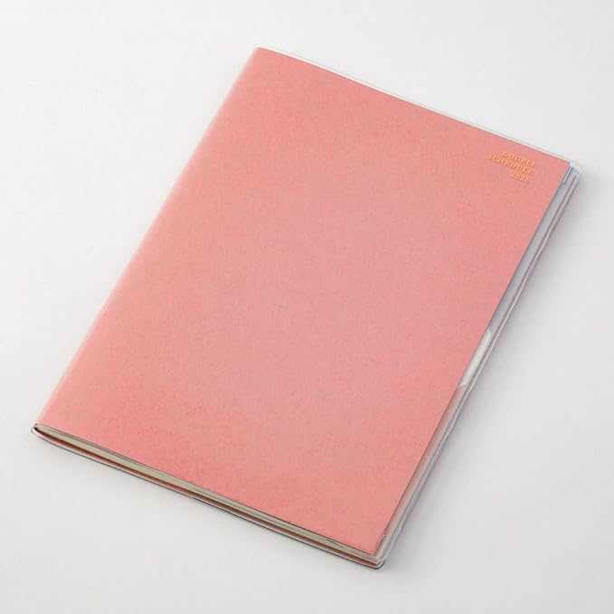 Midori Double Schedule Notebook, 2026, B6, Monthly Limited Edition, Bookmark Included, Money, Pink 22385006 (Starts on October 2025)