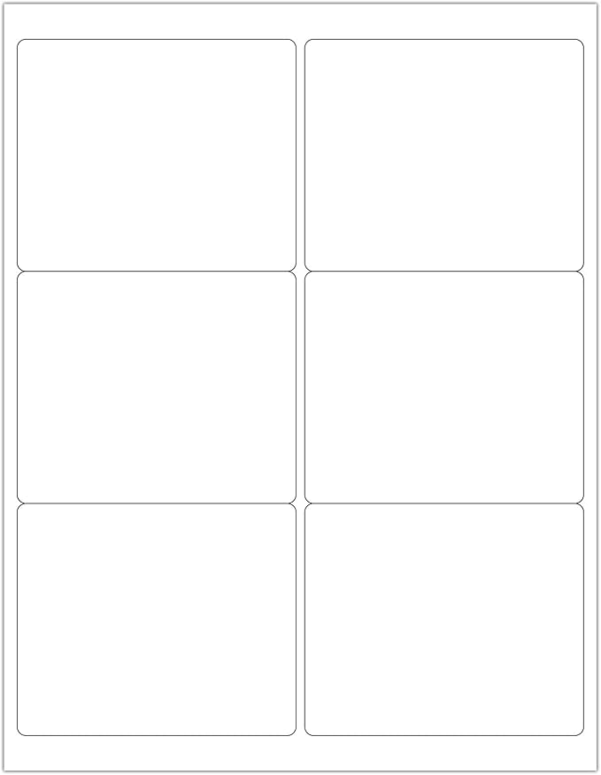 ChromaLabel 3.33 x 4 Inch Printable Labels, Compatible with Laser and Inkjet Printers, 150 Stickers per Pack, 25 Sheets, White