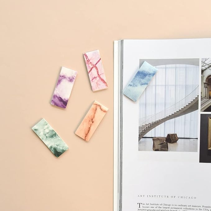 Monolike Magnetic Bookmarks Marble ver.1 + ver.2, 10 Pieces