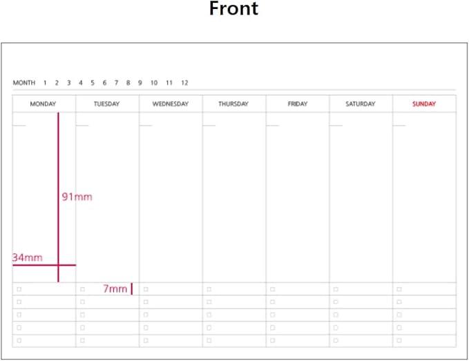 Elite Check Weekly Planner - Wirebound Undated Weekly & Daily Scheduler, Check Box, Free Note / 250 x 170 mm (Mocha Pink)