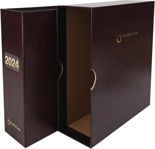 FranklinCovey - Storage Combo for FranklinCovey Planners | Protect Past and Future Planner Pages - Includes Binder & Sleeve (Monarch, Burgundy)