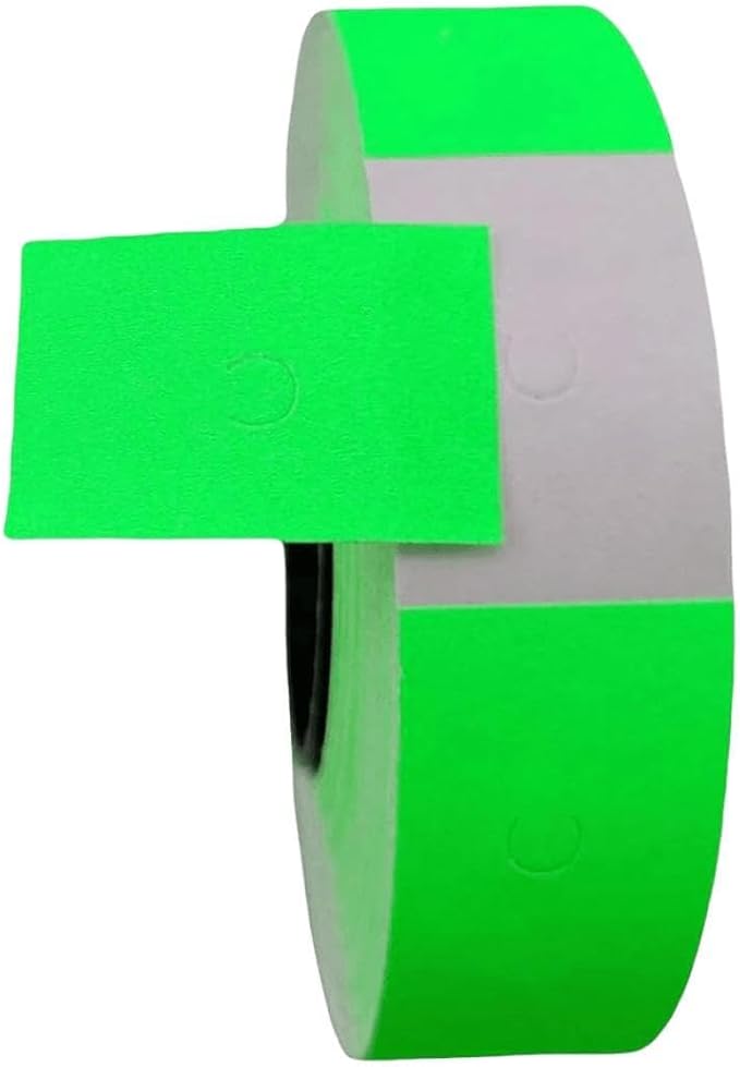 10 Rolls Labels Paper Suitable for MX-6600, MX-6602, YH-689 Price tag 2-line Marking Gun Pricemarker Labels (Without Gun (Green)