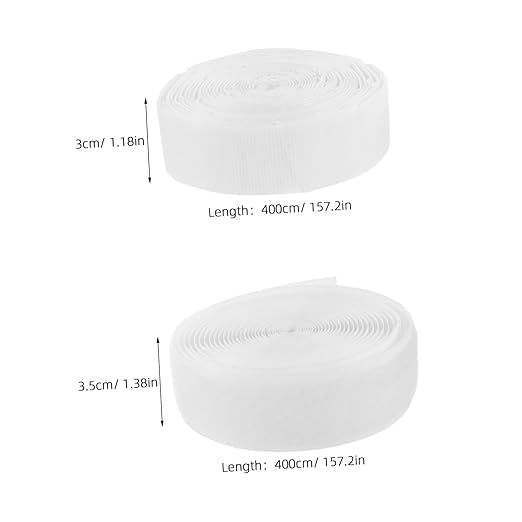 1roll Double-Sided Self-Adhesive Hook and Tape for Curtains and Doors Fastener Strips for Organization Strong Hold for Versatile Applications