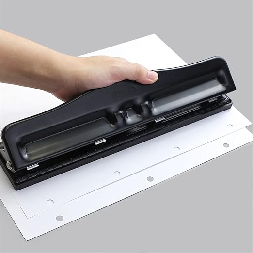 FMURY 3/4/6 Hole Adjustable Desktop Punching Machine A7/A6 Paper Diary Storage Box Paper Office Supplies Manual Punching Machine
