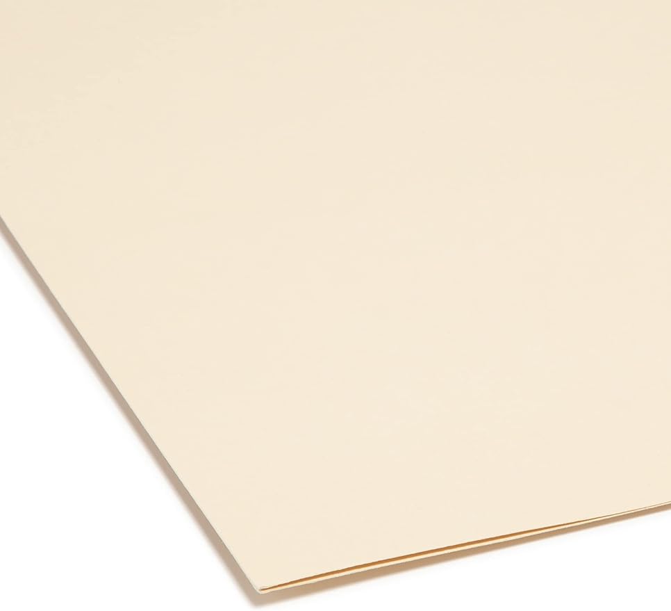 Smead 100% Recycled File Folder, 1/3-Cut Tab, Letter Size, Manila, 100 Per Box (10339) (Pack of 5)