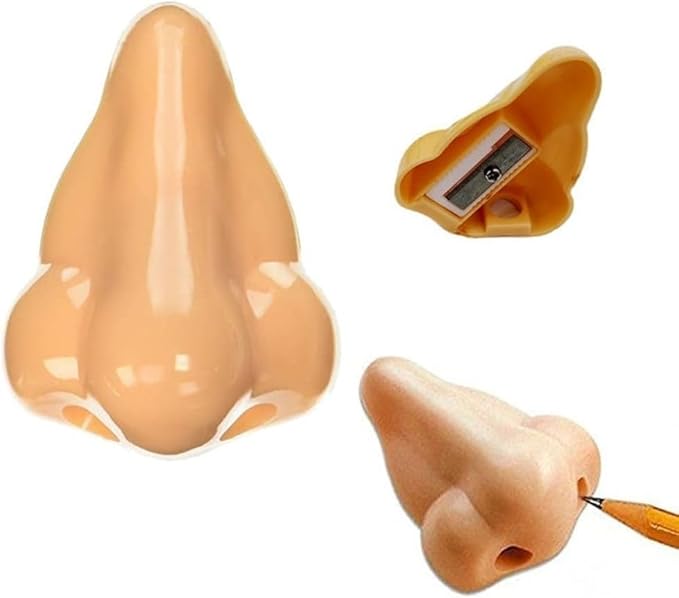 3 Pcs Nose Pencil Sharpener, Funny School Supplies for Boys and Girls Birthday Giveaways Cool Stationery Birthday Party Favors for Toddlers Eraser Pencil Sharpener Writing and Correction Supplies