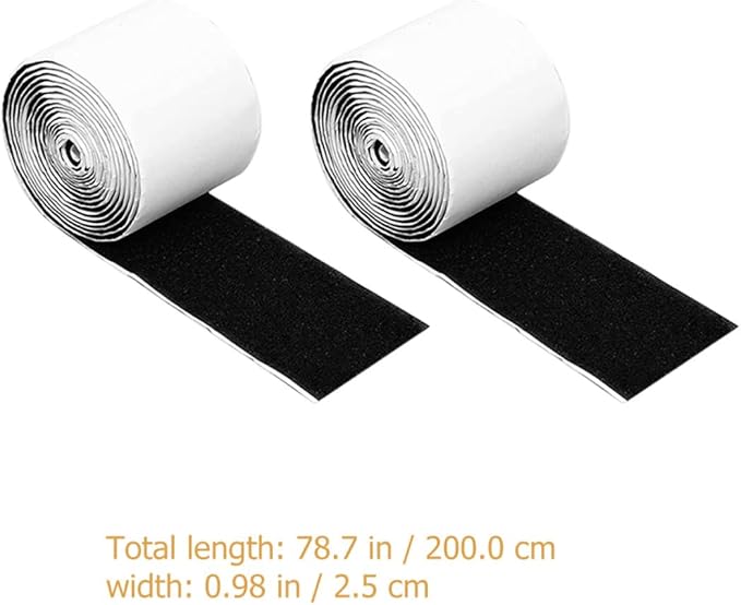 2rolls Electric Guitar Pedalboard Hook and Loop Mounting Tape Adhesive Strip for Secure Pedal Fixing and Easy Setup