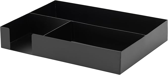 Realspace™ Desk Organizer With , 12" x 9" x 2", Black