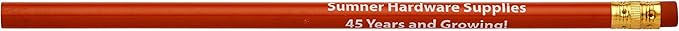 Pencil Guy Promotional Personalized Imprinted Red Round Pencils 144 to a box. 19 color(s) to choose from!