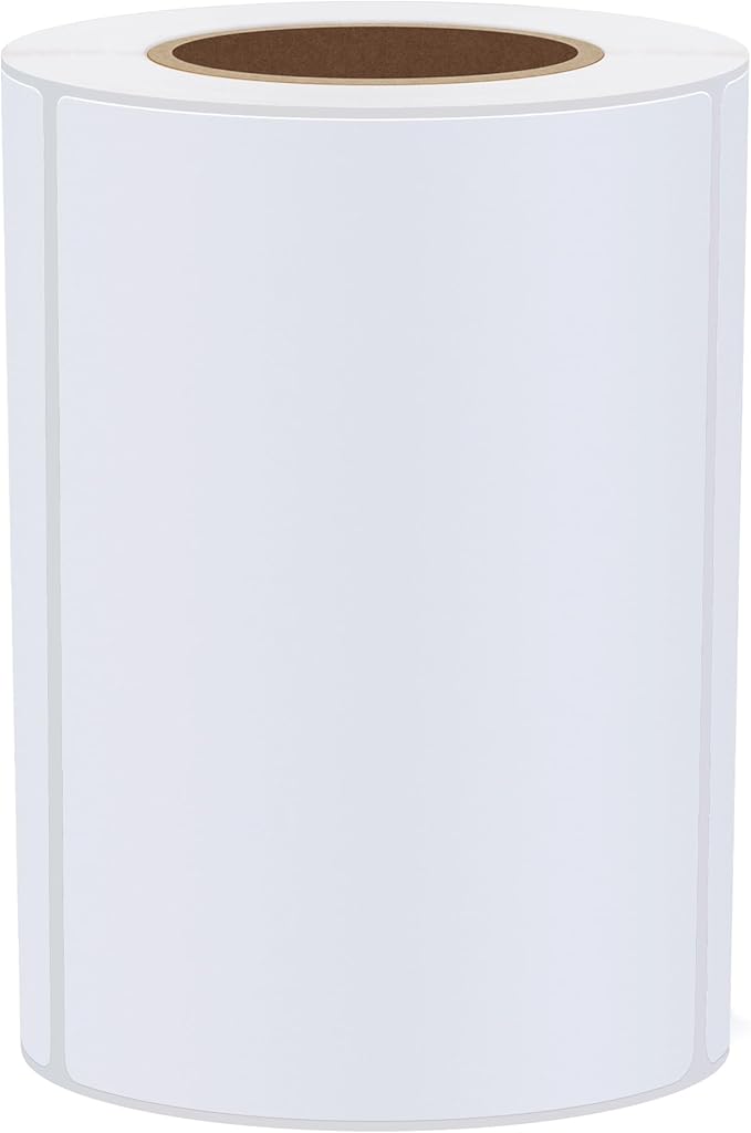 Hybsk 4x3 inch Direct Thermal Labels for Shipping, Barcodes, Address, Compatible with Rollo Label Printer & Zebra Desktop Printers (1 Roll White)