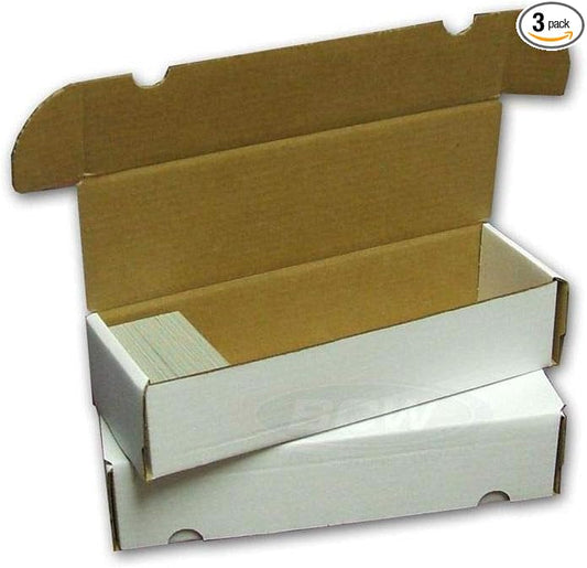 BCW 660 Card Storage Box, 3 pk | Cardboard Organizer for Baseball, Basketball, Football Cards, MTG, Pokemon | Card Game Storage & Protection | Card Storage Box | Assembly Required