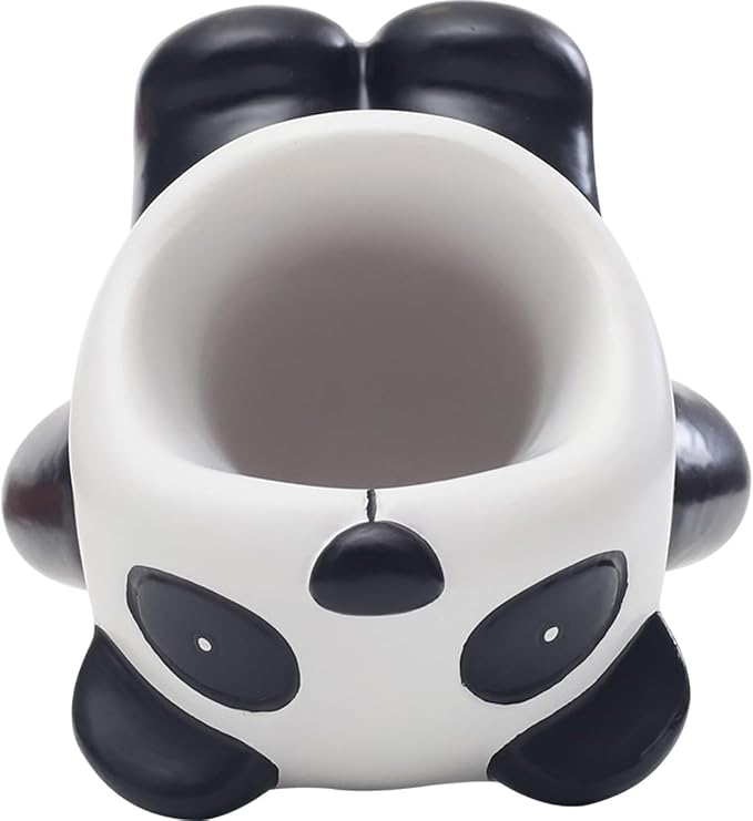 Funny Big Mouth Animals Pen Holder for Office Desk Accessories, Cute Cartoon Animals Makeup Brush Holder Pencil Cup Toothbrush Holder Vanity Organizer Kawaii Home Decor (Panda)