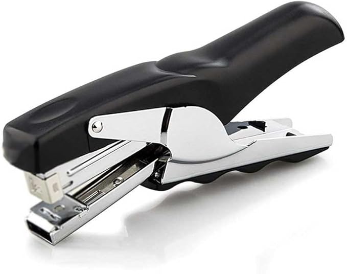 Clip-On Stapler for 20-Page Heavy-Duty Desktop Stapler for Office Staplers (Black)