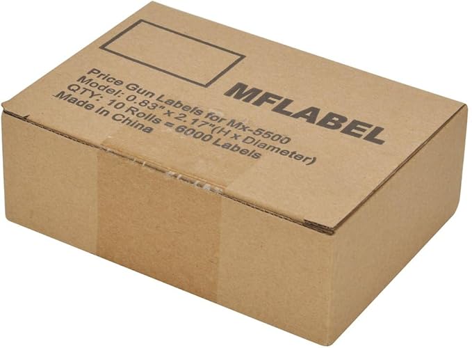 MFLABEL 200 Rolls 120000pcs White Price Gun Labels for Mx-5500