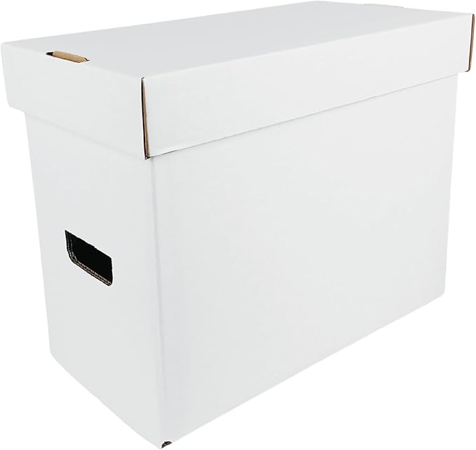 Max Protection CGC Graded Comic Book Storage Boxes - Heavy-Duty Case for 35-40 Graded Comics with 200 lb Test Strength - Made in USA White Cardboard, 1 Pack