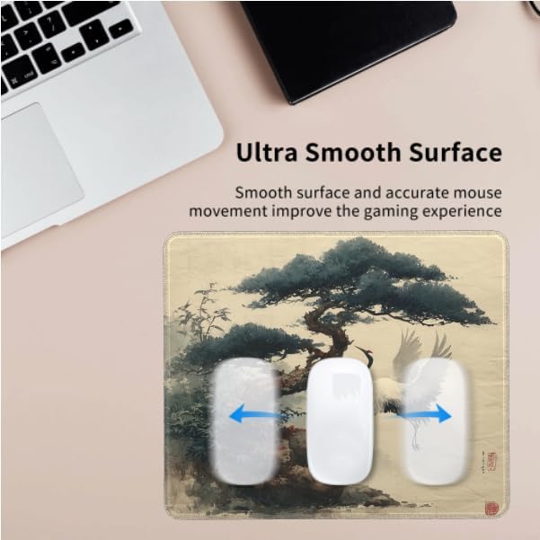 Voltique Mouse Pad Small Desk Mat, Bird Computer Mousepad with Stitched Edges Non-Slip, Keyboard Mouse Pad for Desktop Office Desk Accessories
