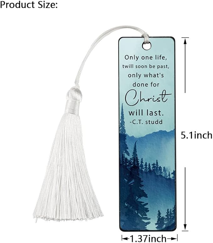 Christian Life Purpose Bookmark, Inspirational Gift for Believers, Uplifting Gift for Spiritual Readers, Spiritual Bookish Present, Unique Mountain & Scripture Design Bookmark, WCB81