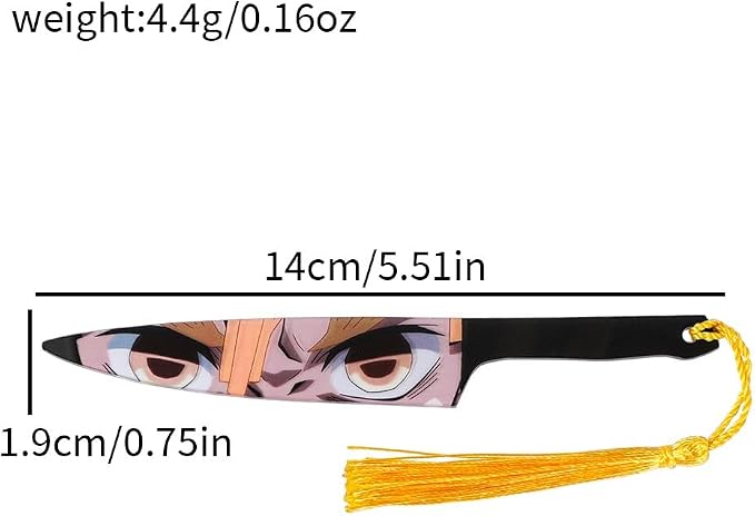Anime Demon Kamado Acrylic Bookmark - Anime Tanjiron Zenitsu Giyuu Kyoujurou Figure Page Mark Reading Tool, Holiday Gifts for Reading Fans Book Lovers Bookworm (4PCS Set A)