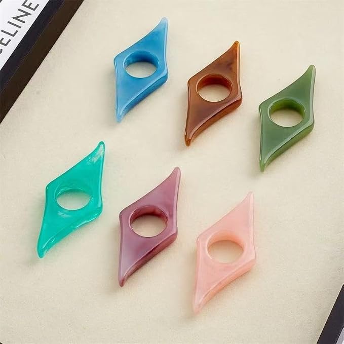 Thumb Page Holder for Reading 6Pack, Energy Pattern Thumb Bookmark, Book Opener Holder, Book Finger Page Holder, Book Accessories for Reading Lovers