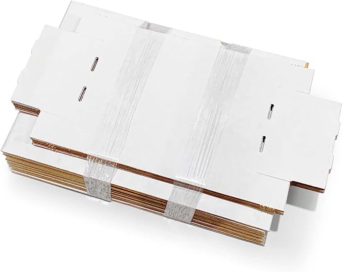 BCW Durable 45 RPM Vinyl Record Storage Box - 1 Pack | Stackable, Heavy-Duty Cardboard | White Corrugated Cardboard, Ideal for DJs, Show Vendors, Record Collectors | Holds 150+ 7-Inch Singles