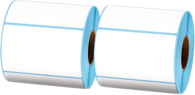 2 Roll Self Adhesive Address Labels, Thermal Address Label Package Label for Labelling Envelopes and Filing, Width 80Mm,80×50mm×500