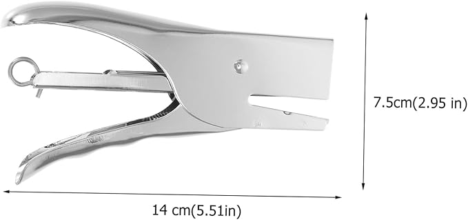 Stapless Stapler Hand Grip Heavy Duty Plier Stapler Metal for Desk Book Sewer No-jam Effortless to Use for Office School Warehouse