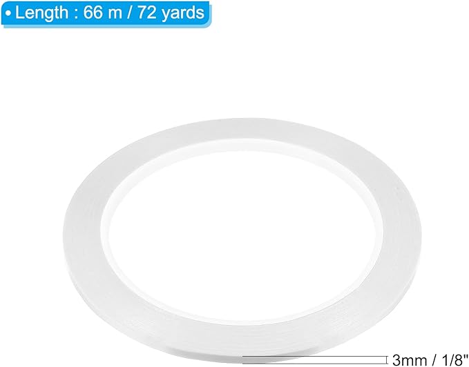 PATIKIL 1/8" Whiteboard Tape, 6 Pack Thin Dry Erase Tape for Graphic Chart Marking DIY Art, White