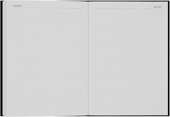 Collins - Essential - 2026 12 Month Calendar Year Planner, Day-To-Page Diary, A4 Hard Cover - Black (ESSA41.99-26)