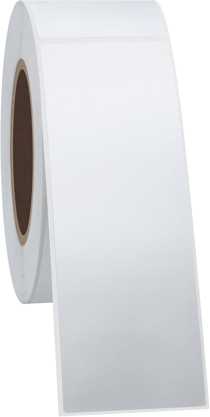 Hybsk 1x3 Inch Color-Code Labels Metallic Silver Sticker Rectangle 500 Labels Per Roll (Silver)