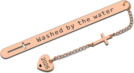 Baptism Gifts for Girls Boys 2026 Christian Bookmark Gifts for Teens Baptism Christening Gift for Godchild Goddaughter Godson Baby Girl Adult Baptism Gift for Women